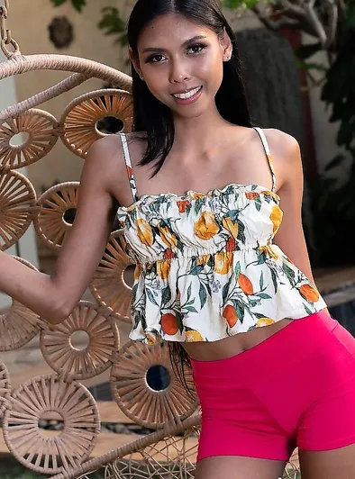 Allie Asia’s Patio Nude Swing