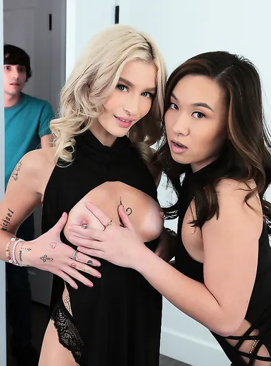 Emma Rosie & Kimmy Kimm's Slutty Star Whores Creampie Conversion