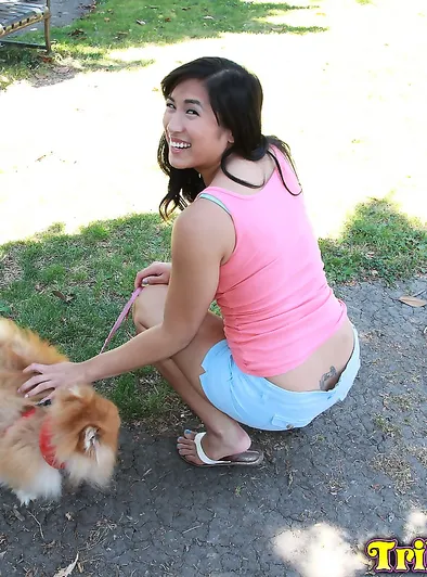 Mia Li on Trike patrol