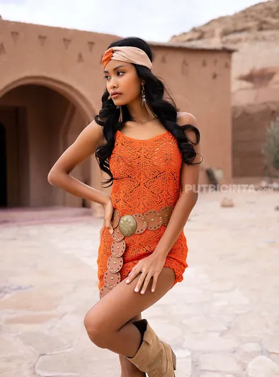 Putri Cinta's Hot Desert Dress Tease