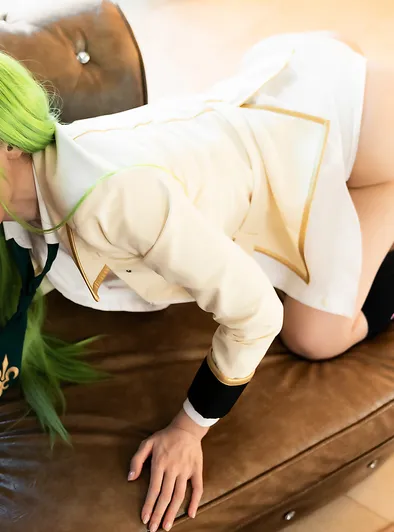 Mizuki Green Wig Cosplay Couch Creampie Fuck