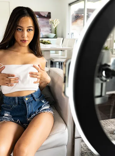 Alexia Anders Sucks and Fucks Big Cock on Couch