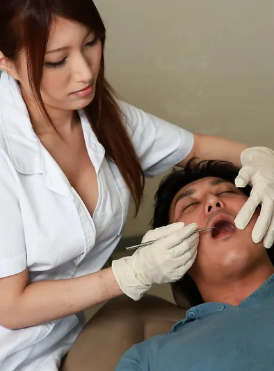 Yume Mizuki Tits Out Dental Patient Tease