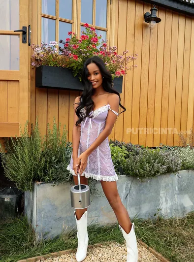 Putri Cinta Waters Flowers Topless Outdoors