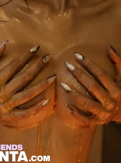 Sasha Lin Nude Soapy Bathtub Poses