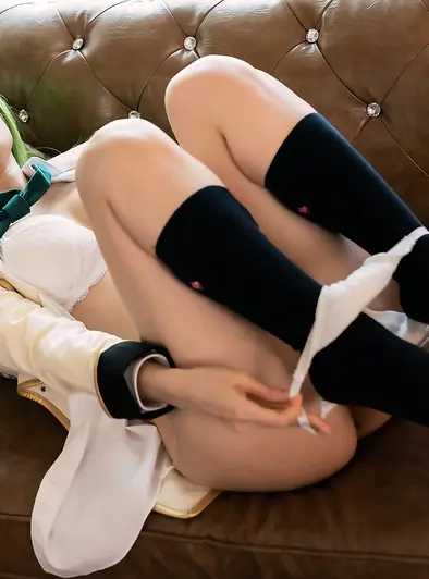 Mizuki C.C. Cosplay Fingers Wet Pussy