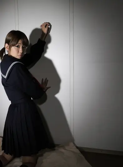 Fuu Sazanami Schoolgirl Strips And Teases Pussy