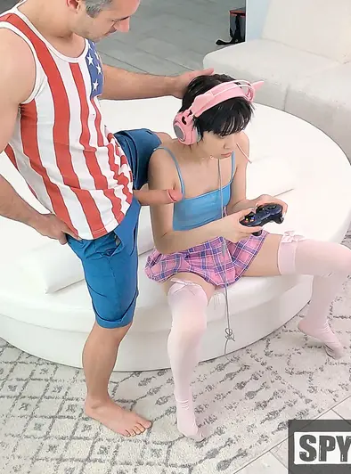 Asia Rivera Schoolgirl Gamer Gets Fucked While Playing