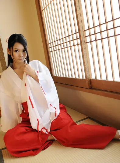 Ako Nishino Teases and Gets Nude In Her Open Kimono