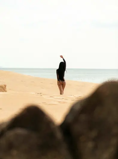 Misu Gets Naked And Sandy On The Beach