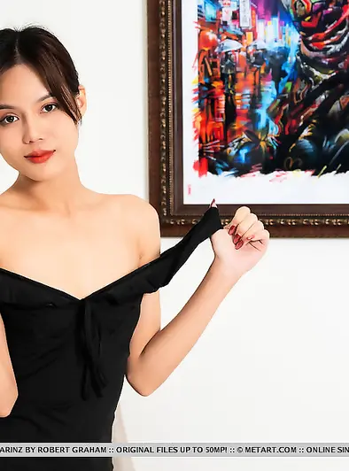 Rose Sarinz Strips And Spreads Wide On The Chair