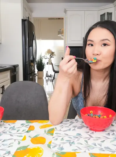 Sakura Lin Turns Breakfast with Stepbrother Into Hardcore Fun
