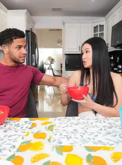 Sakura Lin Turns Breakfast with Stepbrother Into Hardcore Fun