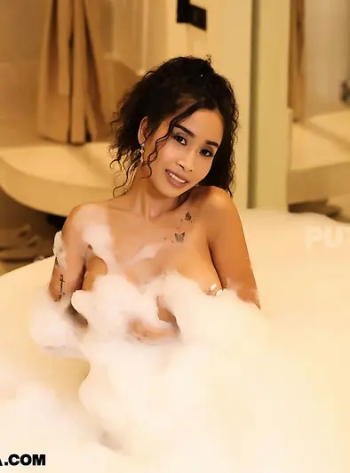 Smile Asia Plays By The Pool Then Jumps In Bubbles