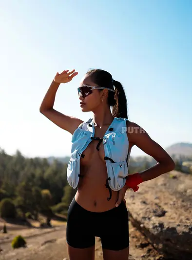 Putri Cinta Goes Topless On A Sunny Trail