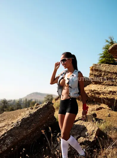 Putri Cinta Goes Topless On A Sunny Trail