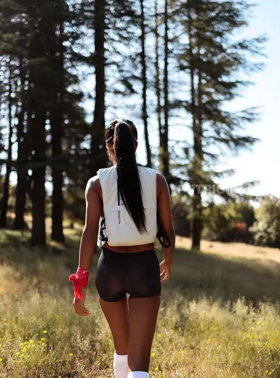 Putri Cinta Goes Topless On A Sunny Trail