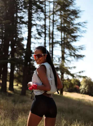 Putri Cinta Goes Topless On A Sunny Trail