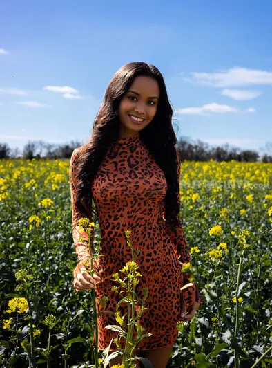 Putri Cinta Strips Naked In The Flower Field