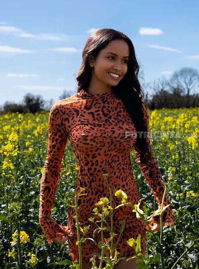 Putri Cinta Strips Naked In The Flower Field