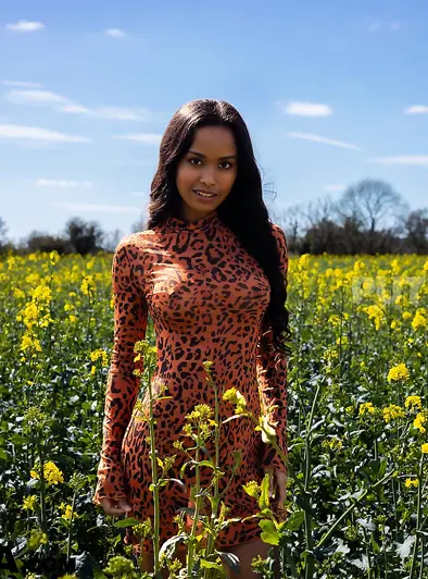 Putri Cinta Strips Naked In The Flower Field
