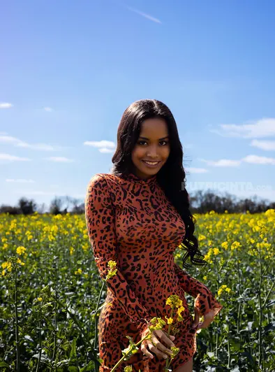 Putri Cinta Strips Naked In The Flower Field