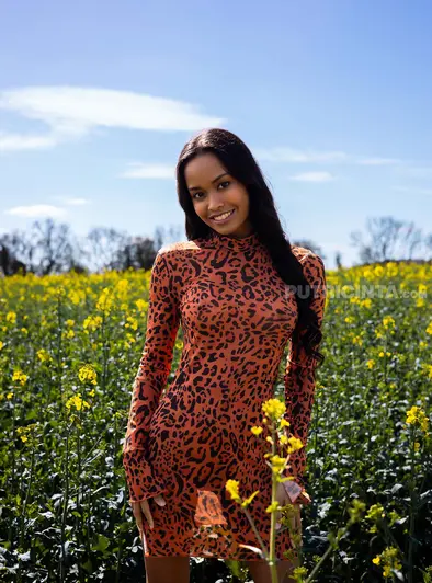 Putri Cinta Strips Naked In The Flower Field